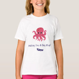 かわいいピンクのタコのかわいいイラスト Tシャツ