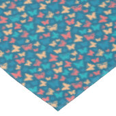 かわいいピンクのターコイズコンテンポラリー蝶の紫 テーブルクロス (アングル)