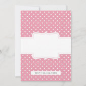 かわいいピンクのチュチュのバレエガール　ファーストバースデーパーティー 招待状 (裏面)