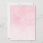 かわいいピンクのツイン女の子ゾウの風船ベビーシャワー サンキューカード (裏面)