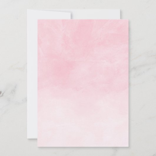 かわいいピンクのツイン女の子ゾウの風船ベビーシャワー サンキューカード (裏面)