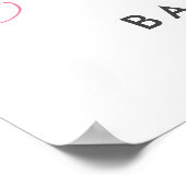 かわいいピンクのツチュバレリーナベビーシャワーウェルカムサイン ポスター (角)