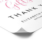 かわいいピンクのツチュバレリーナベビーシャワーカードギフト ポスター (角)