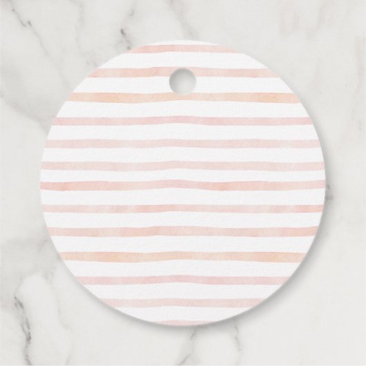 かわいいピンクのテディベアと枕の赤ちゃんシャワー フェイバータグ (裏面)