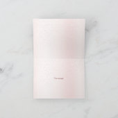 かわいいピンクのテディベアの気球 美しい サンキューカード (内部)