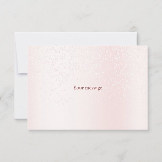 かわいいピンクのテディベア熱い空気気球きれい サンキューカード (裏面)