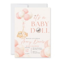 かわいいピンクのテーマのベビーシャワー