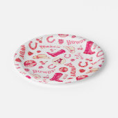 かわいいピンクのディスコカウガール ペーパープレート (アングル)