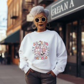 かわいいピンクのディスコボールハロウィーンへ行こう スウェットシャツ