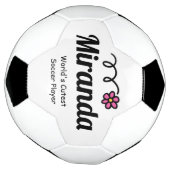 かわいいピンクのデイジーの花カスタムサッカーの女の子のためのボール サッカーボール (回転)