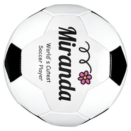 かわいいピンクのデイジーの花カスタムサッカーの女の子のためのボール サッカーボール (回転)