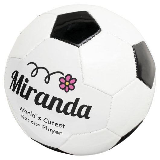 かわいいピンクのデイジーの花カスタムサッカーの女の子のためのボール サッカーボール (3/4)