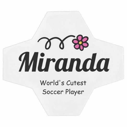 かわいいピンクのデイジーの花カスタムサッカーの女の子のためのボール サッカーボール (フラット)