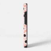 かわいいピンクのデイジー花柄 iPhoneケース (左側面)