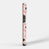 かわいいピンクのデイジー花柄 iPhoneケース (右側面)