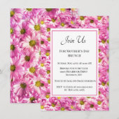 かわいいピンクのデイジー マザーズデイブランシュ招待状 招待状 (正面/裏面)