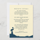 かわいいピンクのトロピカルな花嫁の週末パーティー 招待状 (裏面)