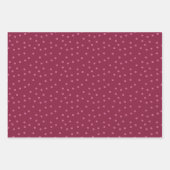 かわいいピンクのドットとストライプ ラッピングペーパーシート (正面2)