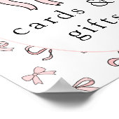 かわいいピンクのドードルボウカード&ギフト ポスター (角)