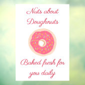 かわいいピンクのドーナツのショップの看板 ウィンドウサイン (シート3)