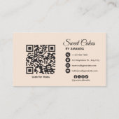 かわいいピンクのドーナツ専門店 名刺 (裏面)