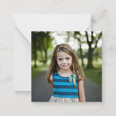 かわいいピンクのドーナツ教室のフォトカード ノートカード (裏面)