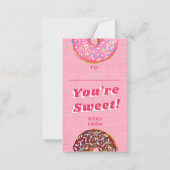 かわいいピンクのドーナツ教室のフォトカード ノートカード (正面)