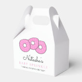 かわいいピンクのドーナツ第2ベビー散水シャワー フェイバーボックス (裏面サイド)