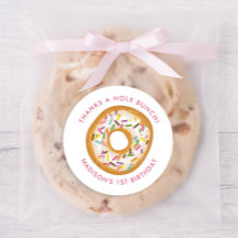 かわいいピンクのドーナツ誕生日パーティーのお願い