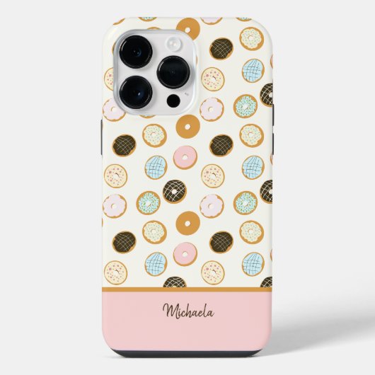 かわいいピンクのドーナツ iPhoneケース (裏面)