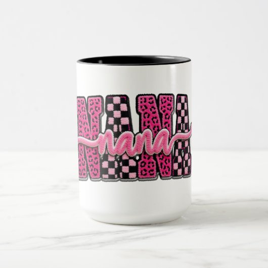 かわいいピンクのナナ マグカップ (中央)