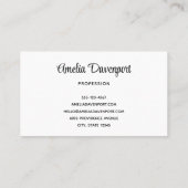 かわいいピンクのナマケモノが車を運転 名刺 (裏面)