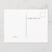 かわいいピンクのナマケモノの赤ちゃんシャワー インビテーションポストカード (裏面)