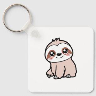 かわいいピンクのナマケモノ キーホルダー