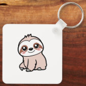 かわいいピンクのナマケモノ キーホルダー (裏面)