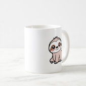 かわいいピンクのナマケモノ コーヒーマグカップ (正面右)