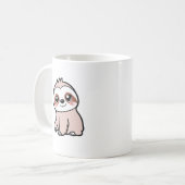 かわいいピンクのナマケモノ コーヒーマグカップ (正面左)