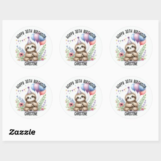 かわいいピンクのナマズ誕生日パーティーの好意 ラウンドシール (シート)