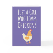かわいいピンクのニワトリのカード　女の子のための　農場の動物　子供