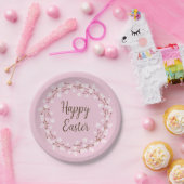 かわいいピンクのネコヤナギ イースター ペーパープレート (パーティー)