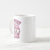 かわいいピンクのノーム 乳がんサポート コーヒーマグカップ (正面左)