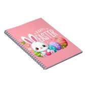 かわいいピンクのハッピーイースターバニー ノートブック (右側)