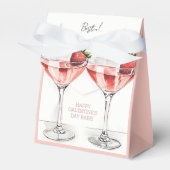 かわいいピンクのハッピーガレンティンの日イチゴBFF フェイバーボックス (正面サイド)