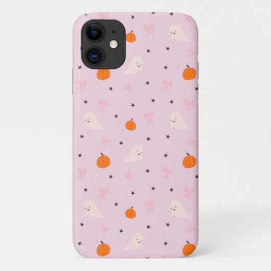 かわいいピンクのハロウィンガージパターンのスマホケース Case-Mate iPhoneケース (裏面)