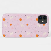 かわいいピンクのハロウィンガージパターンのスマホケース Case-Mate iPhoneケース (裏面(横))