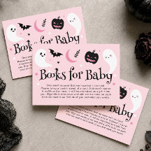 かわいいピンクのハロウィンベビーシャワーの赤ちゃんのための本