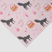 かわいいピンクのハロウィーン誕生日パーティー 薄葉紙 (詳細)