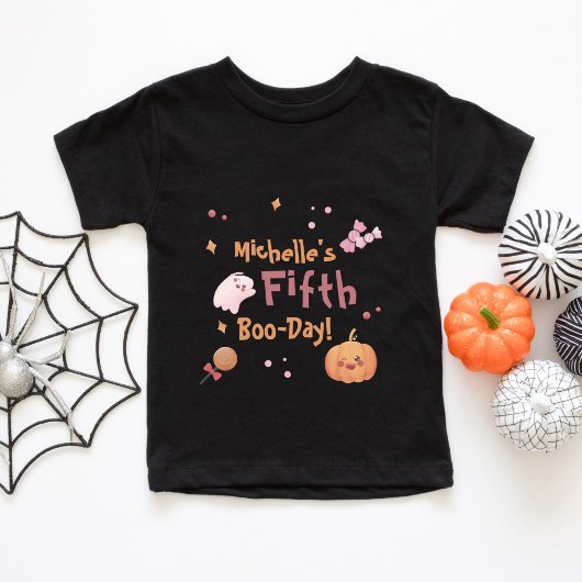 かわいいピンクのハロウィーン誕生日パーティー Tシャツ