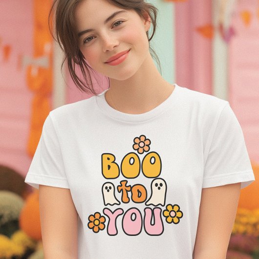 かわいいピンクのハロウィーン Tシャツ