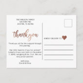 かわいいピンクのハローフォトベビー発表 案内ポストカード (裏面)